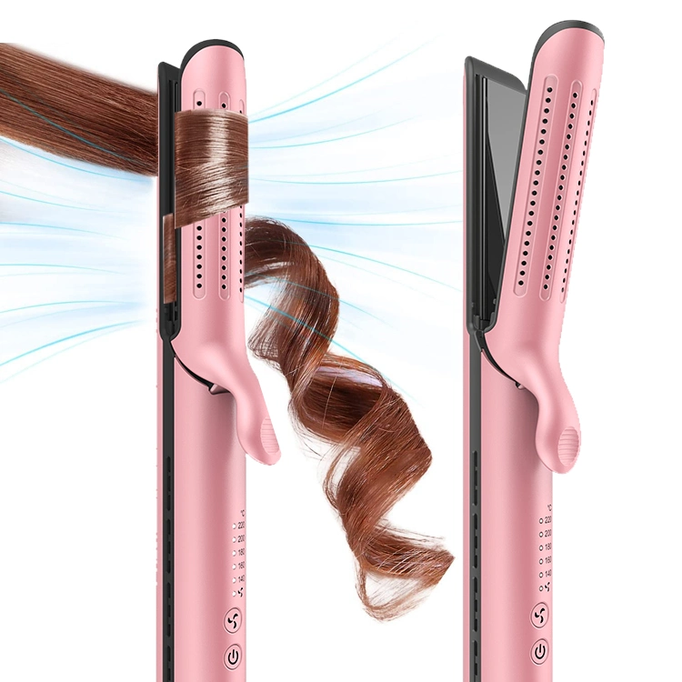 Professional Titanium Hair Iron 2 in 1 Hair Straightener and Curler